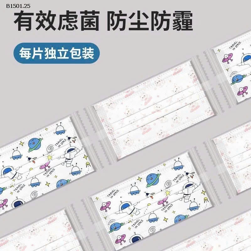KHẨU TRANG Y TẾ TRẺ EM HÌNH HOẠT HÌNH LỌC KHUẨN 99%  - Giá sỉ 115k/set 100c