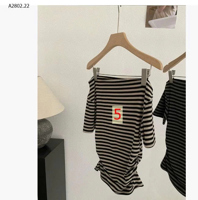 ÁO THUN KẺ TRỄ VAI CHO NỮ  - sỉ 137k