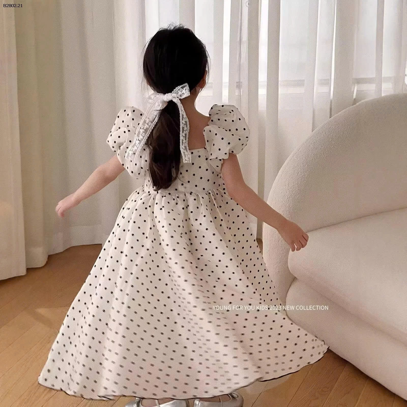 VÁY CÔNG CHÚA CHẤM BI BG- sỉ 215k