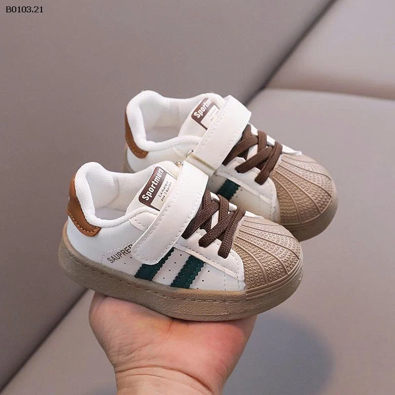 GIÀY THỂ THAO QUAI DÁN 2 SỌC- sỉ 21-25: 140k 26-30: 150k 