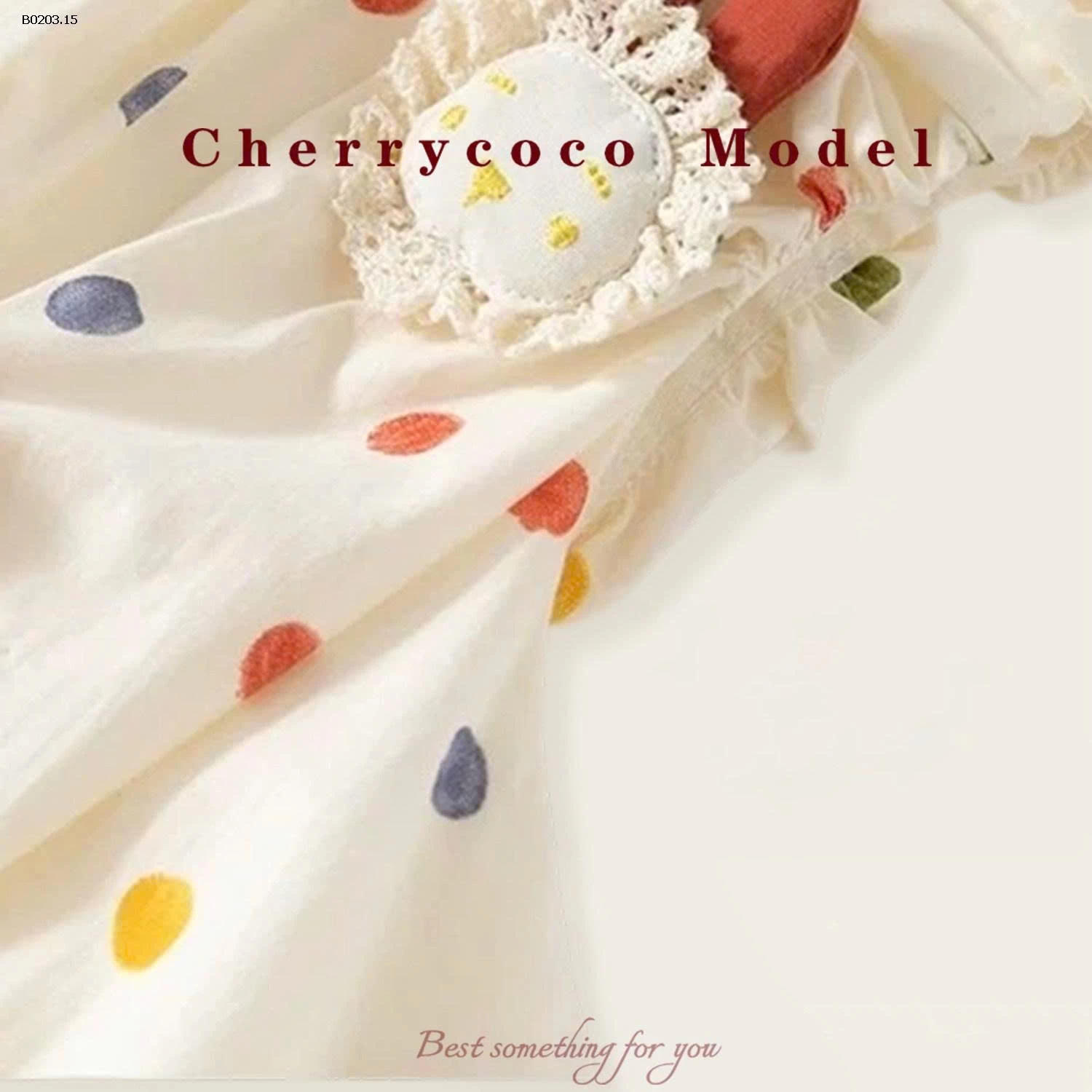 VÁY CHẤM BI HỌA TIẾT TRÁI TIM CHERRYCOCO- sỉ 192k