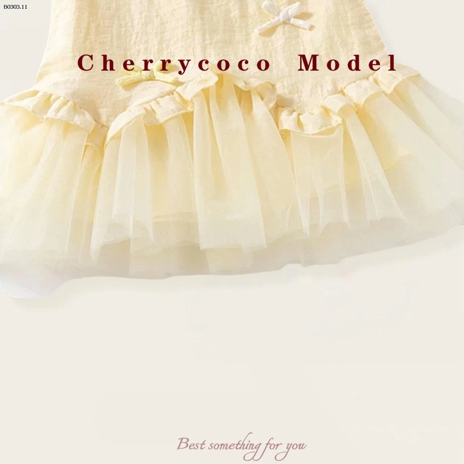 VÁY CÔNG CHÚA SÁT NÁCH HỌA TIẾT NƠ CHERRYCOCO- sỉ 228k