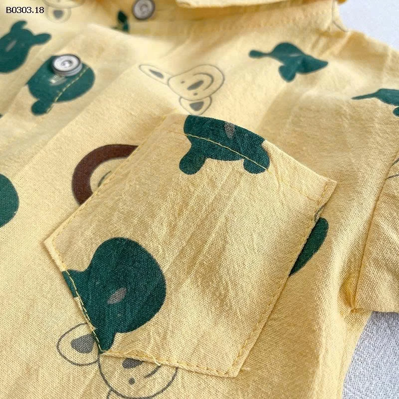 ÁO SƠ MI GẤU BÉ TRAI  - sỉ 108k