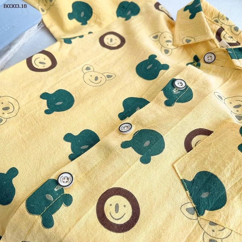 ÁO SƠ MI GẤU BÉ TRAI  - sỉ 108k