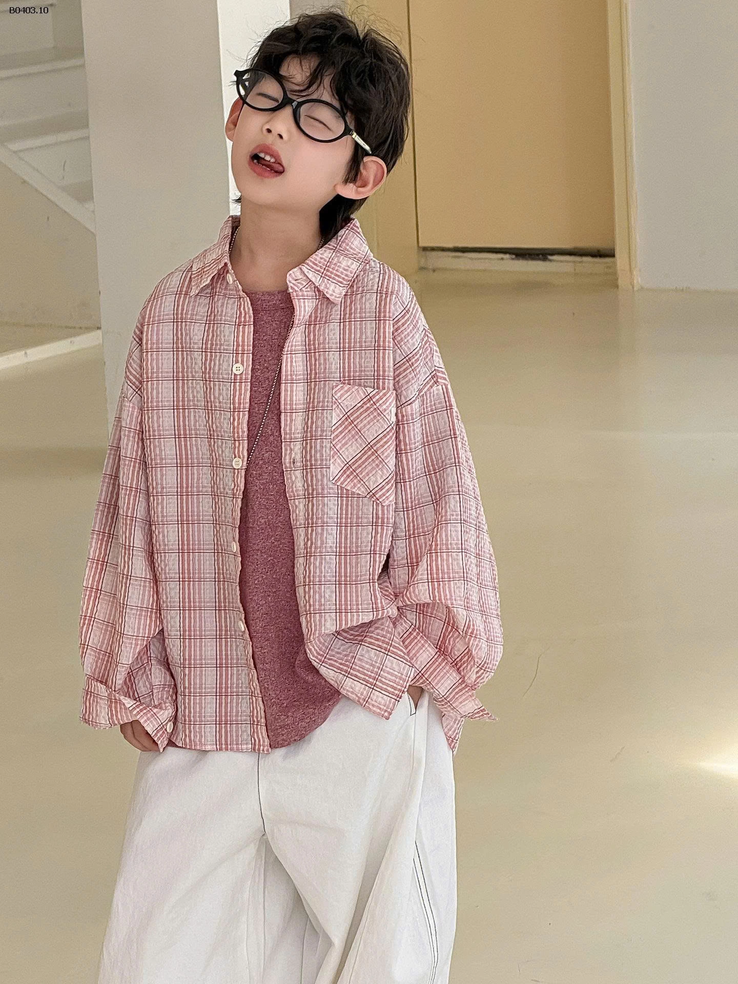 ÁO SƠ MI KẺ CARO BT- sỉ 90-140: 184k  150-160: 189k  