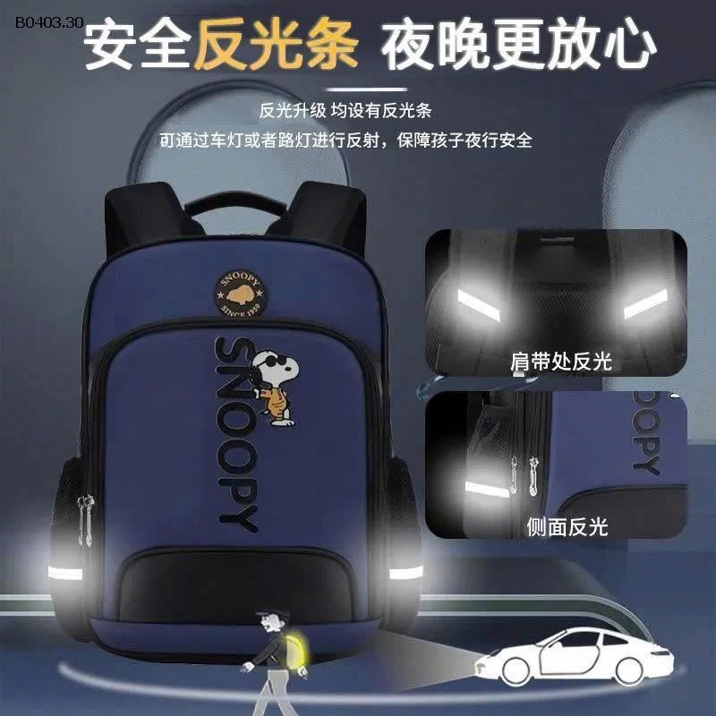 BALO HỌC SINH SNOOPY CHÍNH HÃNG - sỉ 307k