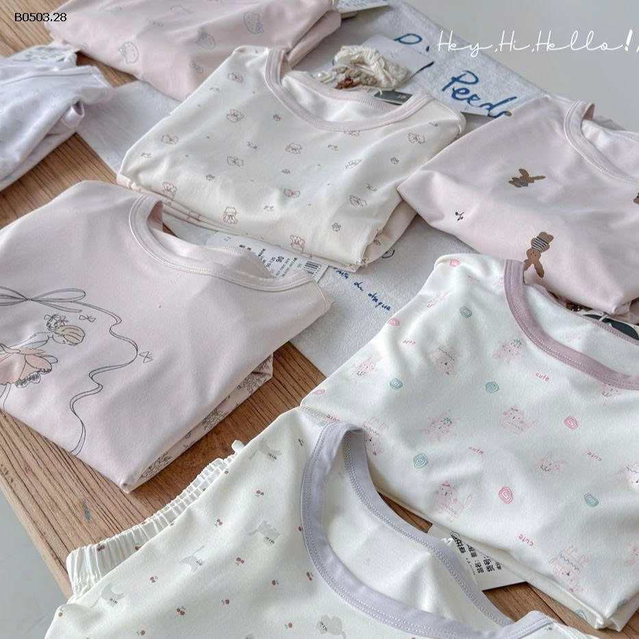 BỘ MẶC NHÀ CHO BÉ-Giá sỉ size 90-120: 126k               Size 130-160: 158k
