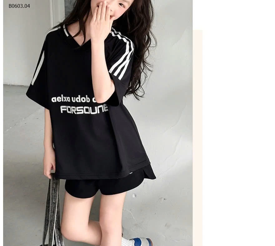  BỘ ÁO THỂ THAO BÉ GÁI-Giá sỉ  lẻ áo: 144k lẻ quần : 148k cả bộ :  249k