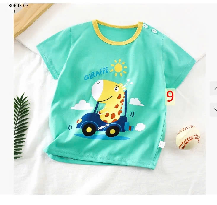 Áo cộc tay họa tiết hoạt hình cho bé-Giá sỉ 47k