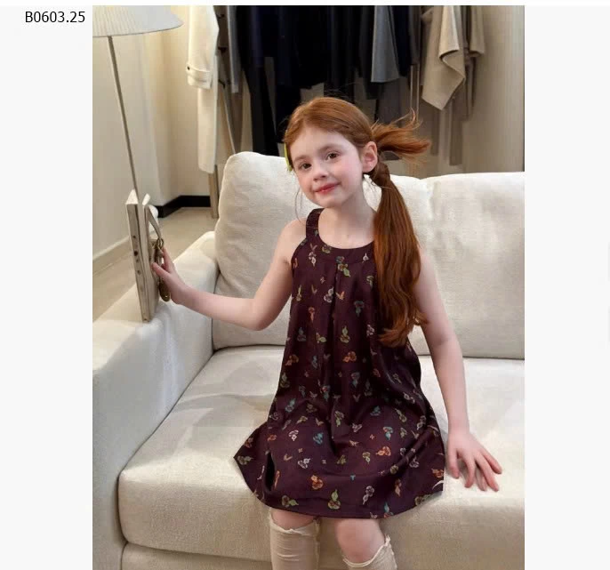 VÁY CỔ YẾM HỌA TIẾT RETRO BG -Giá sỉ 183k