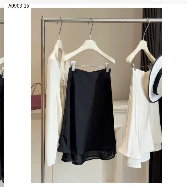  CHÂN VÁY LỤA 2 LỚP ANNA - sỉ 179k