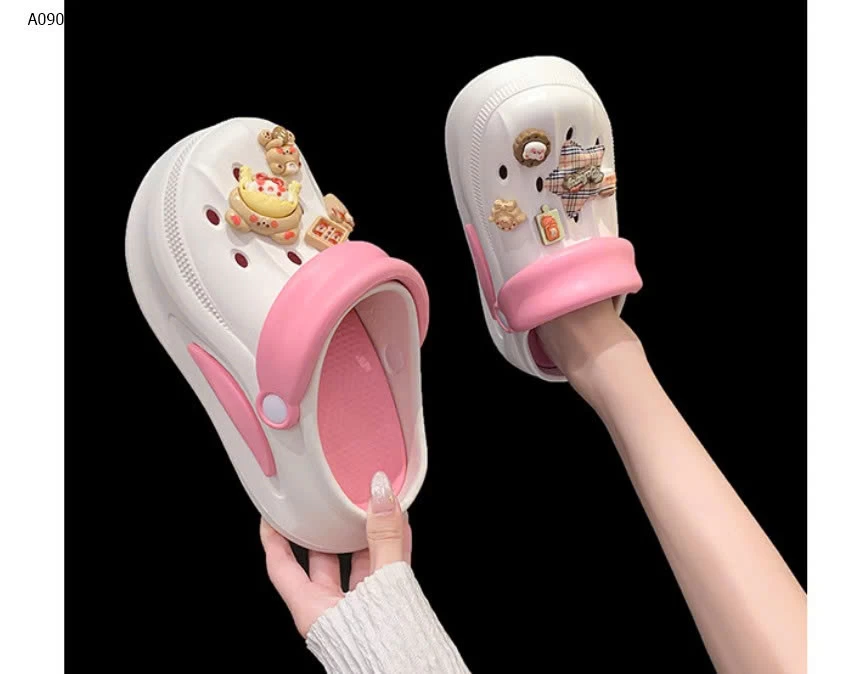  DÉP SỤC CROCS ĐÍNH CHARM CAO CẤP  - sỉ 165k