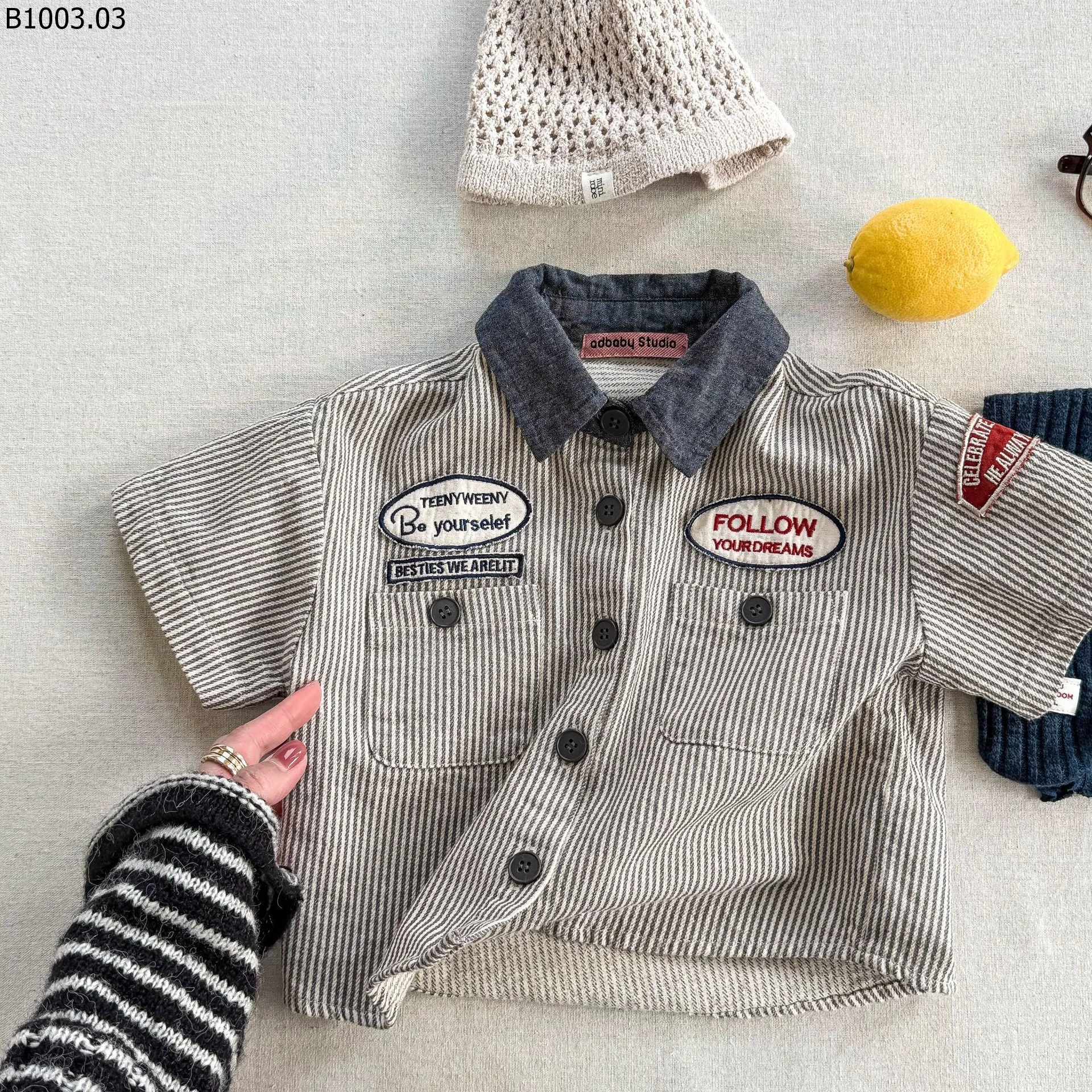 SƠ MI TAG NGỰC ADBABY Giá sỉ 194k